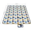 THSINDE Couverture De Pique-Nique, 200 X 150 Cm, Tapis De Plage, Gand, Pour Camping, Parc, Cour, Surface Imperméable, Pliable, Motif Triangle, Motif Triangle Jaune Et Bleu