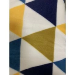 THSINDE Couverture De Pique-Nique, 200 X 150 Cm, Tapis De Plage, Gand, Pour Camping, Parc, Cour, Surface Imperméable, Pliable, Motif Triangle, Motif Triangle Jaune Et Bleu -Plaid et couverture Soldes 55491935 3