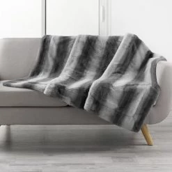 1001KDO POUR LA MAISON Plaid 125x150cm Cougar Anthacite
