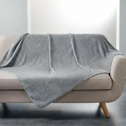 1001KDO POUR LA MAISON Plaid 125x150cm Domea Gris