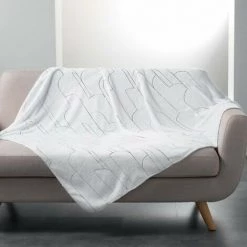 1001KDO POUR LA MAISON Plaid 125x150cm Domea Blanc