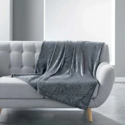 1001KDO POUR LA MAISON Plaid 125x150cm Sequoia Anthracite