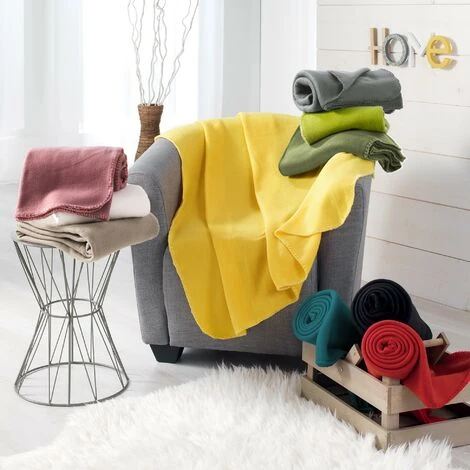 1001KDO POUR LA MAISON Plaid 125x150cm Miloux Naturel 4 1001KDO POUR LA MAISON Plaid 125x150cm Miloux Naturel – Image 2