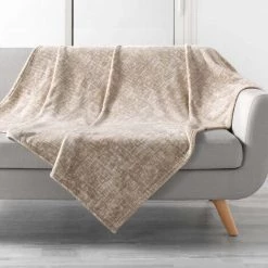 1001KDO POUR LA MAISON Plaid 125x150cm Olaf Naturel