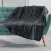 1001KDO POUR LA MAISON Plaid 125x150cm Zema Anthracite -Plaid et couverture Soldes 55497225 1