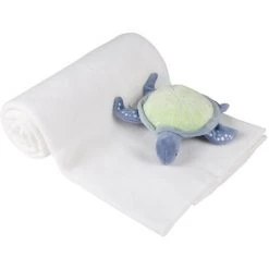 1001KDO POUR LA MAISON Plaid Bébé Avec Son Doudou Tortue