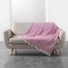 1001KDO POUR LA MAISON Plaid Coton Pithaya Rose -Plaid et couverture Soldes 55497244 1