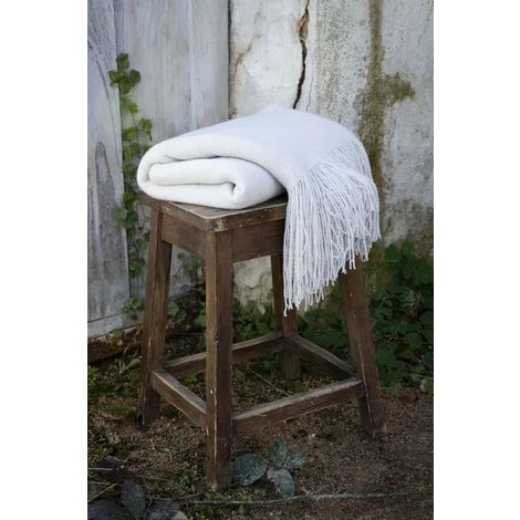 1001KDO POUR LA MAISON Plaid Maille A Franges 125x150cm Sacha Gris Clair 3 1001KDO POUR LA MAISON Plaid Maille A Franges 125x150cm Sacha Gris Clair