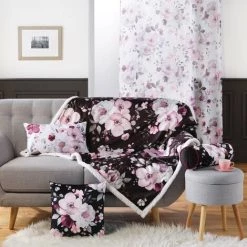 1001KDO POUR LA MAISON Plaid Sherpa Velvet Flower -Plaid et couverture Soldes 55497290 3