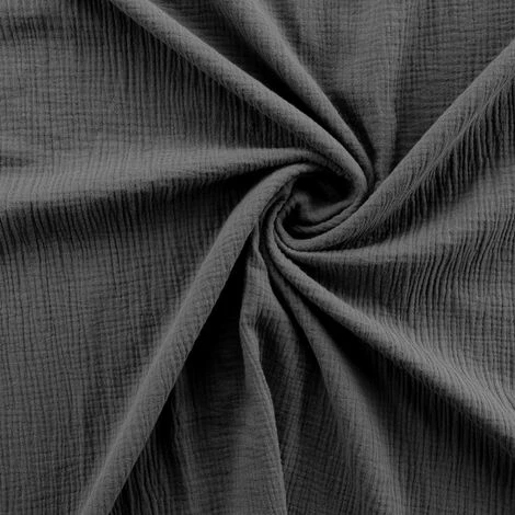 1001KDO POUR LA MAISON Chemin De Lit Gaze De Coton Angeliase Anthracite 5 1001KDO POUR LA MAISON Chemin De Lit Gaze De Coton Angeliase Anthracite – Image 3