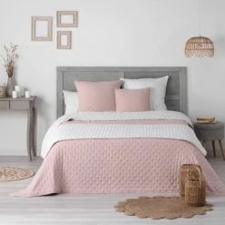 1001KDO POUR LA MAISON Chemin De Lit Matelasse 80x180cm Mellewe Rose