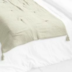 1001KDO POUR LA MAISON Edredon Gaze De Coton Vert D'eau