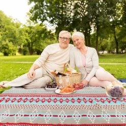 Homfa Couverture De Pique-Nique, Couverture Tapis Pliable, Imperméable Et Portable, Tapis De Plage Pour Camping, Voyage, Plage, Jardin, à 6 à 10 Personnes, 300 X 200 Cm -Plaid et couverture Soldes 55578181 5