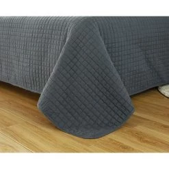 WOLTU Couvre-lit Rembourré Et Matelassé. Couverture De Lit Flannel Double Réversible 220x240cm.Gris-Crème Patchwork -Plaid et couverture Soldes 55868964 3