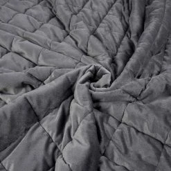 WOLTU Couvre-lit Rembourré Et Matelassé. Couverture De Lit Microfibre De Flanelle. 150x200cm. Gris Foncé -Plaid et couverture Soldes 55868975 4