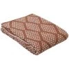 OZAIA Plaid OYACE - Laine - 130 X 170 Cm - Ivoire Et Rouge - Rouge, Ivoire -Plaid et couverture Soldes 55884086 1