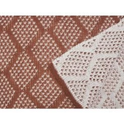 OZAIA Plaid OYACE - Laine - 130 X 170 Cm - Ivoire Et Rouge - Rouge, Ivoire -Plaid et couverture Soldes 55884086 4