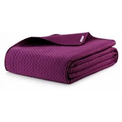 FLHF Couvre-lit En Relief Violet 170X210 -Plaid et couverture Soldes 55948653 3
