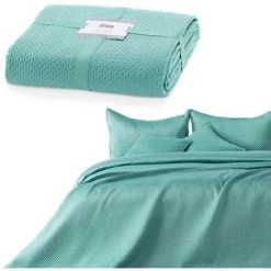 FLHF Couvre-lit En Relief Vert Pistache 170X210