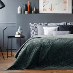FLHF Couvre-lit Matelassé Anthracite + Argent 170X270 - Anthracite + Argent 9 FLHF Couvre-lit Matelassé Anthracite + Argent 170X270 - Anthracite + Argent -Plaid et couverture Soldes 55948797 4