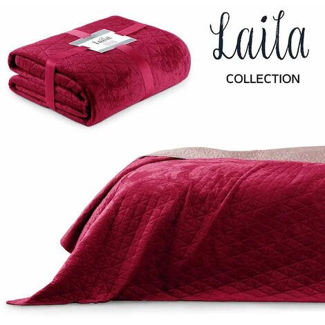 FLHF Couvre-lit Matelassé Amarante + Lilas 170X210 3 FLHF Couvre-lit Matelassé Amarante + Lilas 170X210