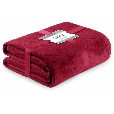 FLHF Couvre-lit Matelassé Amarante + Lilas 170X210 4 FLHF Couvre-lit Matelassé Amarante + Lilas 170X210 – Image 2