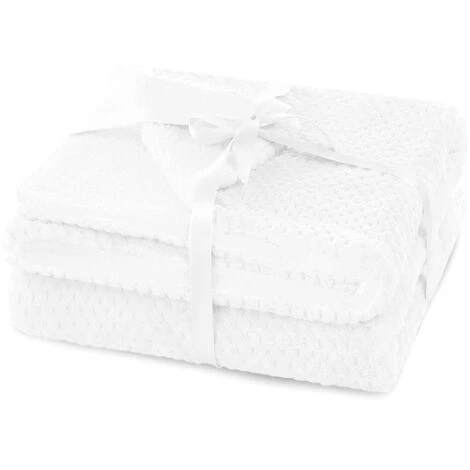 FLHF Couverture Double Face Blanche, 70x150 Cm 3 FLHF Couverture Double Face Blanche, 70x150 Cm