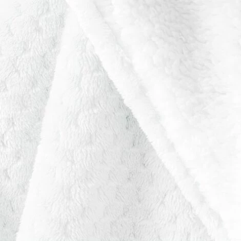 FLHF Couverture Double Face Blanche, 70x150 Cm 5 FLHF Couverture Double Face Blanche, 70x150 Cm – Image 3