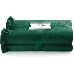 FLHF Couvre-lit à Volants Flaschengün 200X220 -Plaid et couverture Soldes 55948988 3