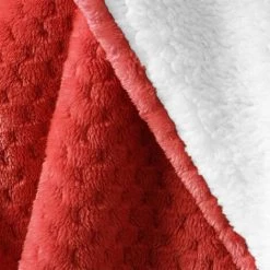 FLHF Couverture Double Face Rouge, 70x150 Cm -Plaid et couverture Soldes 55948990 3