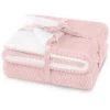 FLHF Couverture Double Face Rose Poudré, 70x150 Cm -Plaid et couverture Soldes 55948991 1