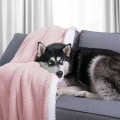 FLHF Couverture Double Face Rose Poudré, 70x150 Cm 10 FLHF Couverture Double Face Rose Poudré, 70x150 Cm -Plaid et couverture Soldes 55948991 4