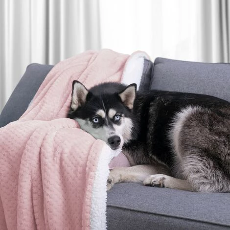 FLHF Couverture Double Face Rose Poudré, 70x150 Cm 6 FLHF Couverture Double Face Rose Poudré, 70x150 Cm – Image 4