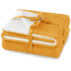 FLHF Couverture Double Face Orange, 70x150 Cm