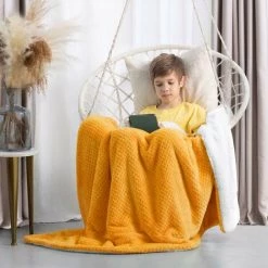 FLHF Couverture Double Face Orange, 70x150 Cm 11 FLHF Couverture Double Face Orange, 70x150 Cm -Plaid et couverture Soldes 55949025 5