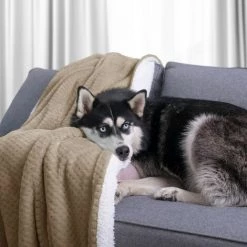 FLHF Couverture Double Face Cappuccino, 220x240 Cm -Plaid et couverture Soldes 55949111 4