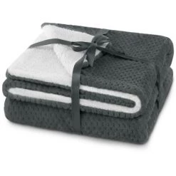 FLHF Couverture Graphite Double Face, 70x150 Cm