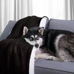 FLHF Couverture Double Face Noire, 70x150 Cm -Plaid et couverture Soldes 55949133 4