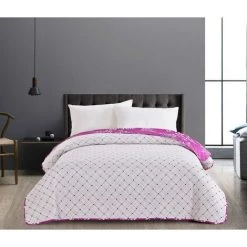 FLHF Couvre-lit Hypnose Violet 200X220 -Plaid et couverture Soldes 55949457 3