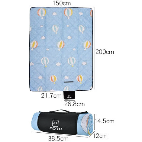 BENOBBY KIDS Icnic Couverture Imperméable Grande 200cm X 150cm, Couverture De Plage Légère Pliable, Couverture De Camping Tapis De Voyage, Motif Animal Mignon Tapis De Jeu Pour Enfants, 3 Couches épaississantes 7 BENOBBY KIDS Icnic Couverture Imperméable Grande 200cm X 150cm, Couverture De Plage Légère Pliable, Couverture De Camping Tapis De Voyage, Motif Animal Mignon Tapis De Jeu Pour Enfants, 3 Couches épaississantes – Image 5