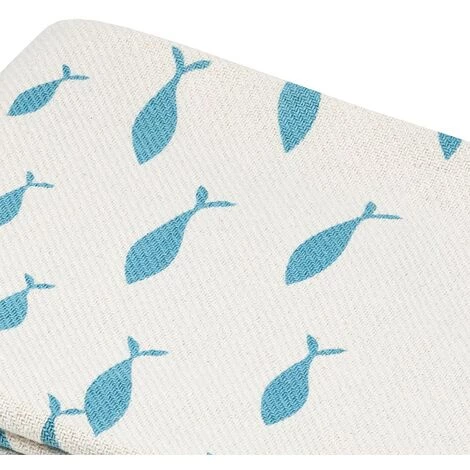 LOVELY CASA Plaid 125x150 Cm Atlantide Naturel Coton - Blanc 5 LOVELY CASA Plaid 125x150 Cm Atlantide Naturel Coton - Blanc – Image 3