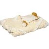 Atmosphera - Jeté De Lit En Coton Ocre Tufté Avec Pompons 130 X 180 Cm - Ocre