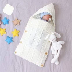 LTS FAFA Gigoteuse Tricotée Toute L'année Gigoteuse Respirante Pour Enfants Lit Nouveau-né Lavable Zone De Couchage Pour L'été Et L'hiver (gris) -Plaid et couverture Soldes 56640419 4