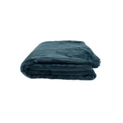 Plaids, Jetés Sema FIMBRIA Bleu -Plaid et couverture Soldes 56643402 2