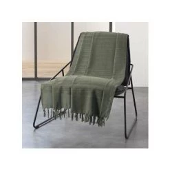DOUCEUR D INTERIEUR Plaids, Jetés Douceur D Intérieur LILIA Kaki