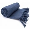 RIDEAUDISCOUNT Plaid, Fouta, Jeté De Lit 100% Coton 120 X 150 Cm à Franges Uni Bleu - Bleu 1 RIDEAUDISCOUNT Plaid, Fouta, Jeté De Lit 100% Coton 120 X 150 Cm à Franges Uni Bleu - Bleu -Plaid et couverture Soldes 56646638 1