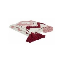 Plaids, Jetés The Home Deco Factory OLEENE Rouge