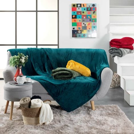 1001KDO POUR LA MAISON Plaid 125x150cm Flanou Taupe 4 1001KDO POUR LA MAISON Plaid 125x150cm Flanou Taupe – Image 2