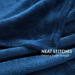 Couverture Polaire 150X200cm Bleu Marine 1pcs FUIENKO 8 Couverture Polaire 150X200cm Bleu Marine 1pcs FUIENKO -Plaid et couverture Soldes 56693537 3