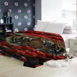 Tigre Plaid Couverture Doux Et Chaude Anti-Boulochage Doux Et Chaude 70x140cm 1pcs FUIENKO -Plaid et couverture Soldes 56694747 3
